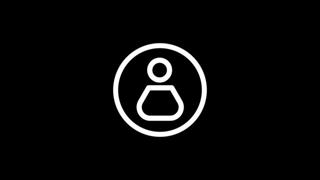 user profile icon animation. man sign
