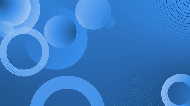 Abstract gradient background with translucent overlapping circles and concentric ring patterns modern vibrant design animation