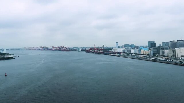 Tokyo Bay Waterfront and Oi Wharf Port Area