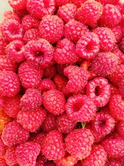 red raspberries background © Ksenia