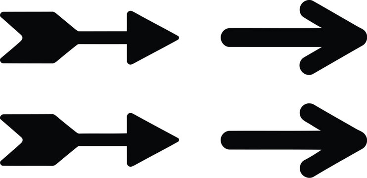 Double arrow icons set, left right arrow symbols, two direction signs, navigation indicators, exchange elements, movement icons, directional controls, and digital interface symbols for websites and ap