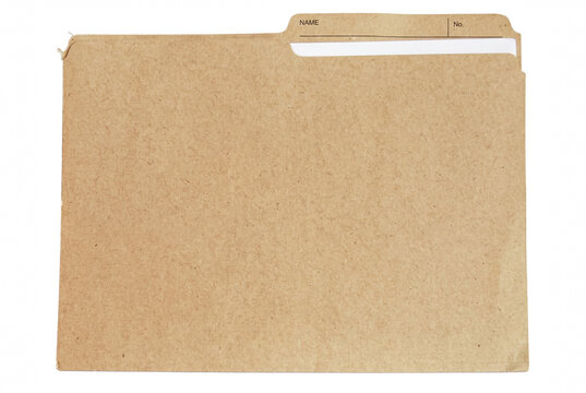 Manila Office Folder with Name and Number Fields