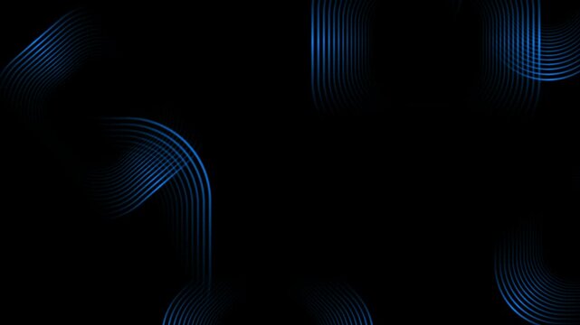 Animated royal blue color shiny repeating parallel lines luxury design black loop able geometrical background