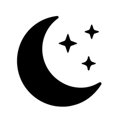 Celestial crescent moon illustration vector © Lethal_Sid