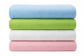Stack of Four Colorful Pastel Soft Fleece Blankets © Khalilur