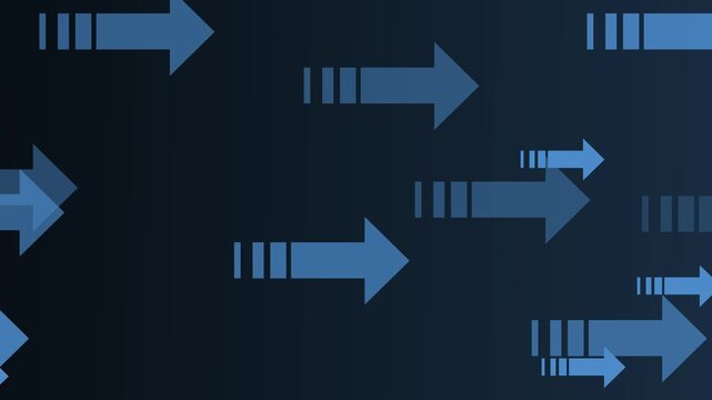 Seamless gradient background with multiple arrows pointing right animation
