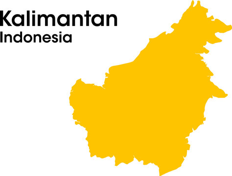 kalimantan indonesia map in vectors