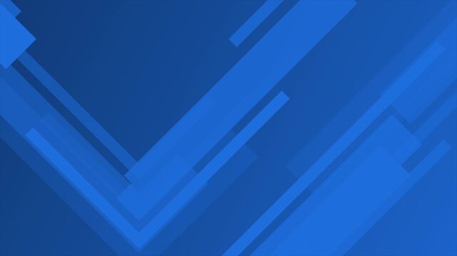 Animated royal blue color moving rectangular shapes gradient design loop able geometrical background
