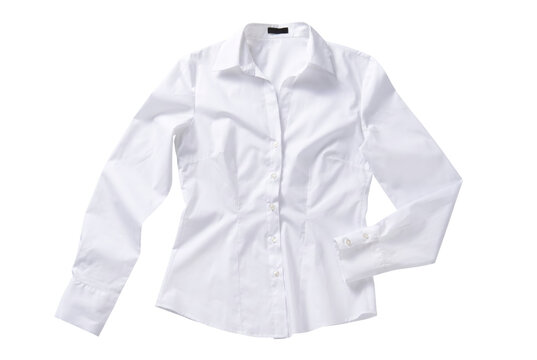 Classic White Long Sleeve Button Down Shirt for Women