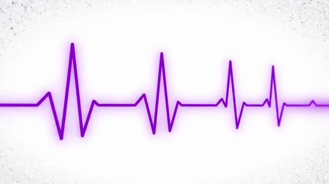 Smooth glowing purple heartbeat line animation ideal for medical presentations, health apps, and wellness marketing content with dynamic visual appeal