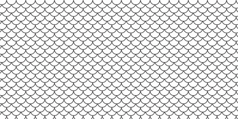 White and Black texture of fish scales. Seamless vector pattern. Nice for wallpaper, banner, fabric, paper, scrapbook, backdrop. © SUSNAWATI