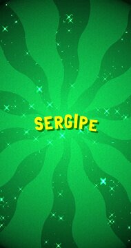 Sergipe text - Brazil Colors glitter background