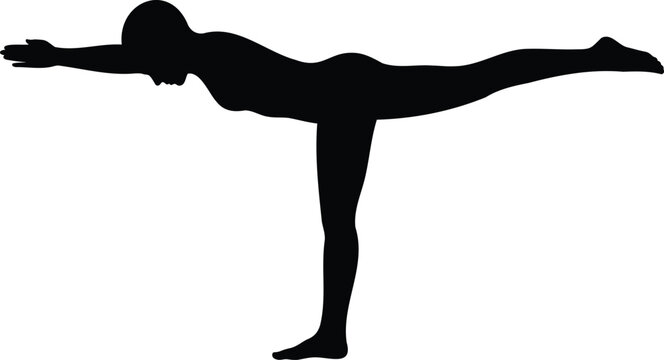 Black silhouette of person in upward-facing dog yoga pose against white background, upward dog