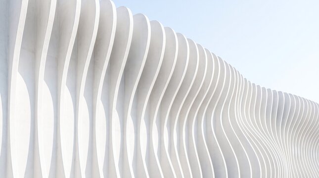 Modern abstract architecture with architectural facade characterized