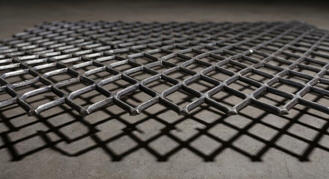 Expanded Metal Mesh or Diamond Pattern Grating Industrial Texture