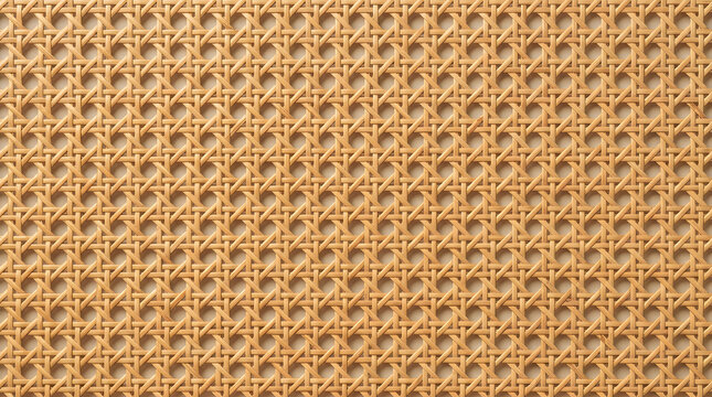 Natural woven rattan cane texture pattern background