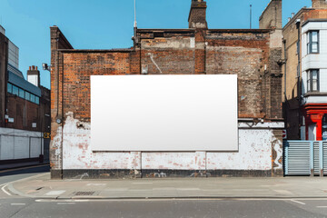 Obraz premium Urban billboard mockup template png, transparent design