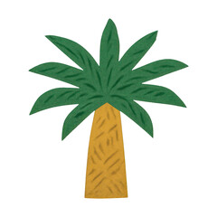 Obraz premium PNG Simple tropical palm tree illustration.