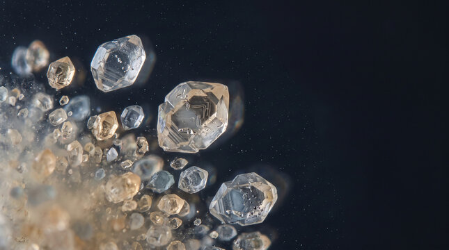Ultra Realistic Crystal Nucleation During Chemical Reaction Microscopic Formation Scientific Abstract Background