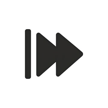 Skip Forward Media Player Vector Icon