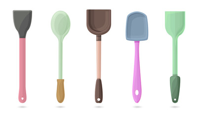 Colorful kitchen utensils for cooking and baking needs on transparent background © Sowaiba Creative