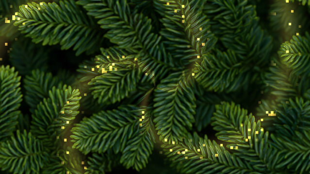 Christmas pine branch textures and festive evergreen foliage background collection