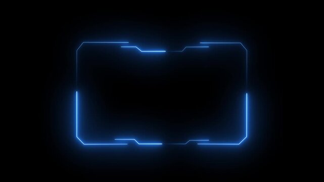 Hud frames user interface elements design modern motion graphics technology futuristic control panel Sci-fi technology interface and streaming webcam screen border. 4k motion video