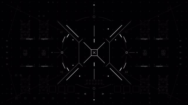 Futuristic Digital HUD Interface Targeting System Animation.