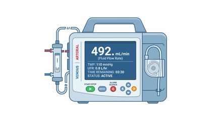 Fototapeta premium Dialysis Machine for Kidney Treatment, Medical Equipment