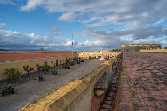 Fortress walls and cannons in Elvas Portugal