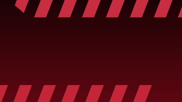 Motion background with diagonal red danger lines sliding across the top and bottom.