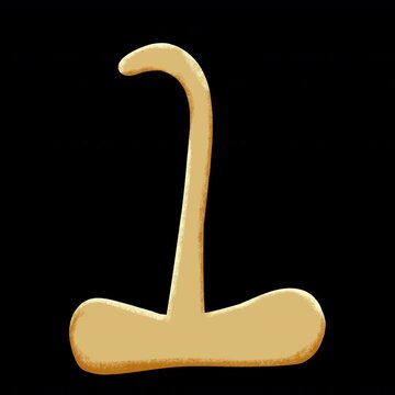 Yellow Number 2 2.5D Cel Shaded Liquid Morphing Typography Animation with Alpha Channel