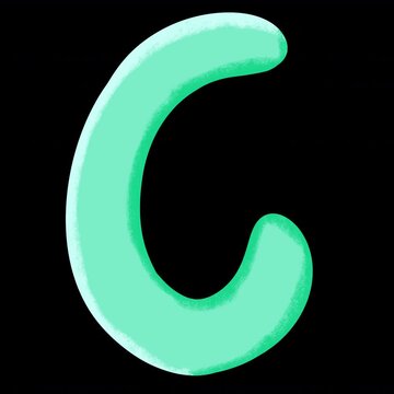Teal Number 6 2.5D Cel Shaded Liquid Morphing Typography Animation with Alpha Channel