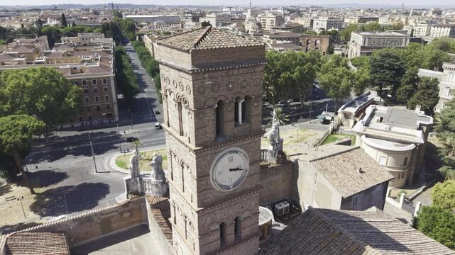 Santa Croce in Gerusalemme, Lazio, Italy, aerial drone view