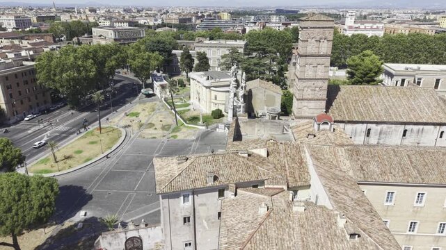 Santa Croce in Gerusalemme, Lazio, Italy, aerial drone view