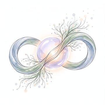 Self Learning AI Automation Loop with Growing Data Seed, Watercolor Workflow Illustration