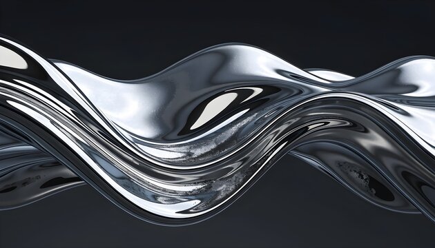 Liquid chrome metallic fluid wave motion graphic gemini api key