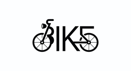 Fototapeta premium The word bikes is creatively formed with bicycle silhouettes cycling silhouette vector
