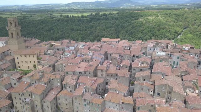 Pitigliano, Tuscany, Italy, aerial drone view