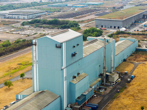 Industrial Facility at the Site of the Former Redcar Steelworks in England During the Day