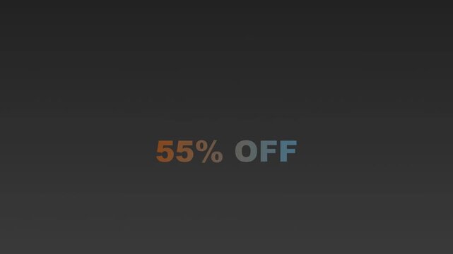 Neon digital sale discount 55 percent off black background