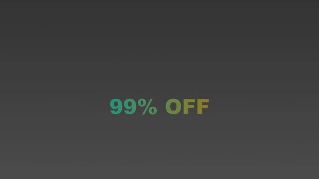 Bright neon sale discount 99 percent off text display