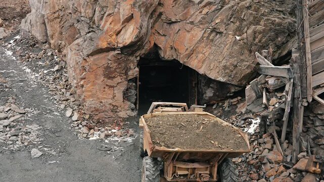 Gold Mine Entrance in La Rinconada Peru