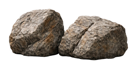 Obraz premium PNG Natural rugged stones isolated background.