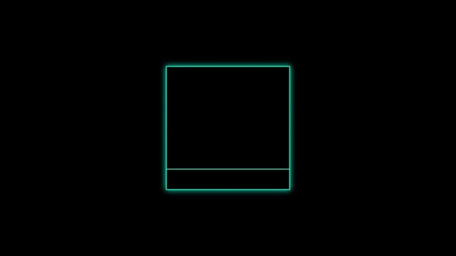 Minimalist blue framed document or tablet outline icon