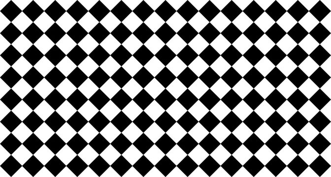 Black and white diamond shape pattern with a classic geometric checkered design