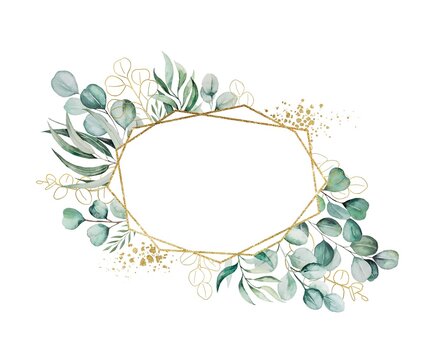 Eucalyptus Botanical Wedding Invitation Frame