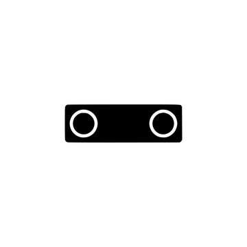 Load balancer icon. Solid black glyph of traffic distribution for servers.