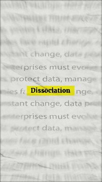 Dissociation - Text News Headline Effect Match Cut