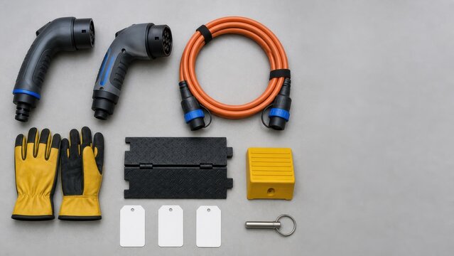 Charging couplers cable insulated gloves protector ramp wheel chock